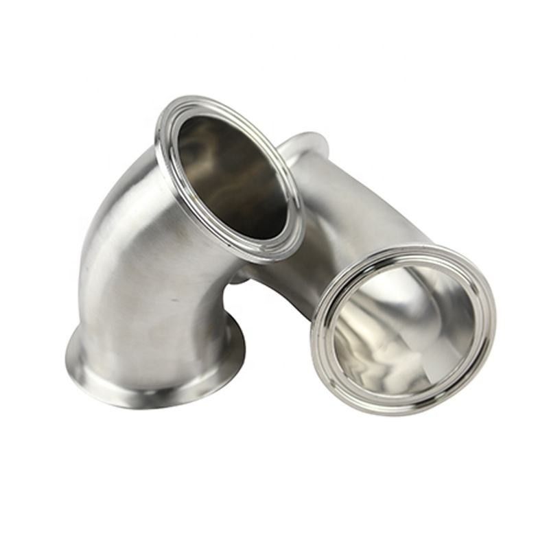 150mm Sanitary Elbow Pipe Fittings Stainless Steel Hygienic Tri Clamp Pipe Fitting